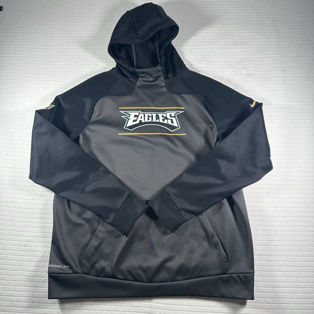 Philadelphia Eagles Nike Therma-Fit Hoodie Men’s Large NFL Football Pullover